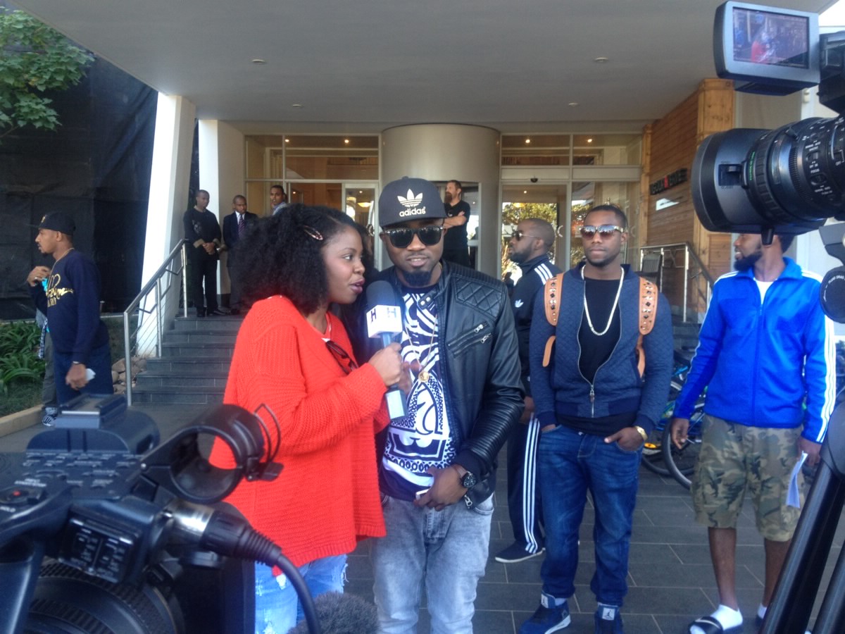 Faith History and her crew interviewing Ice Prince.