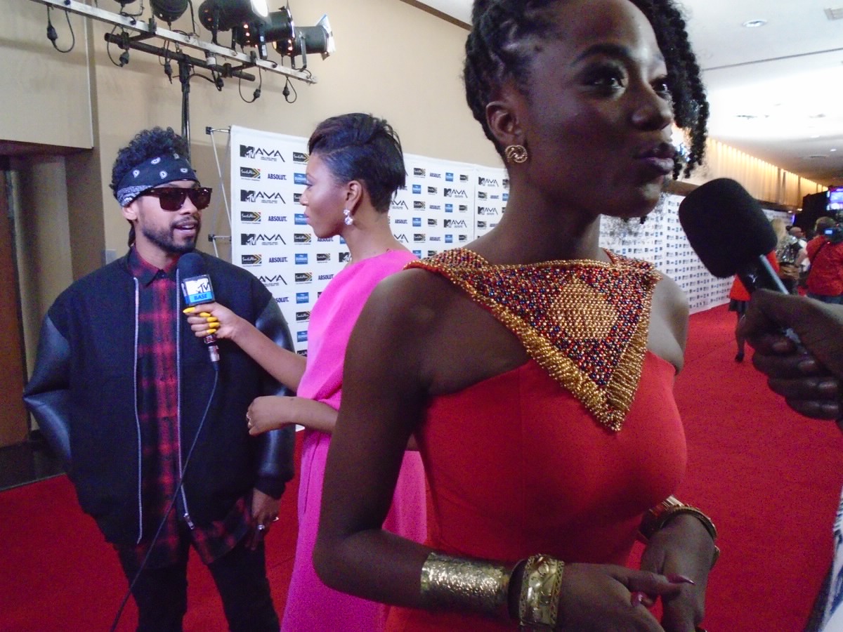 Efya and Miguel on the Red Carpet.
