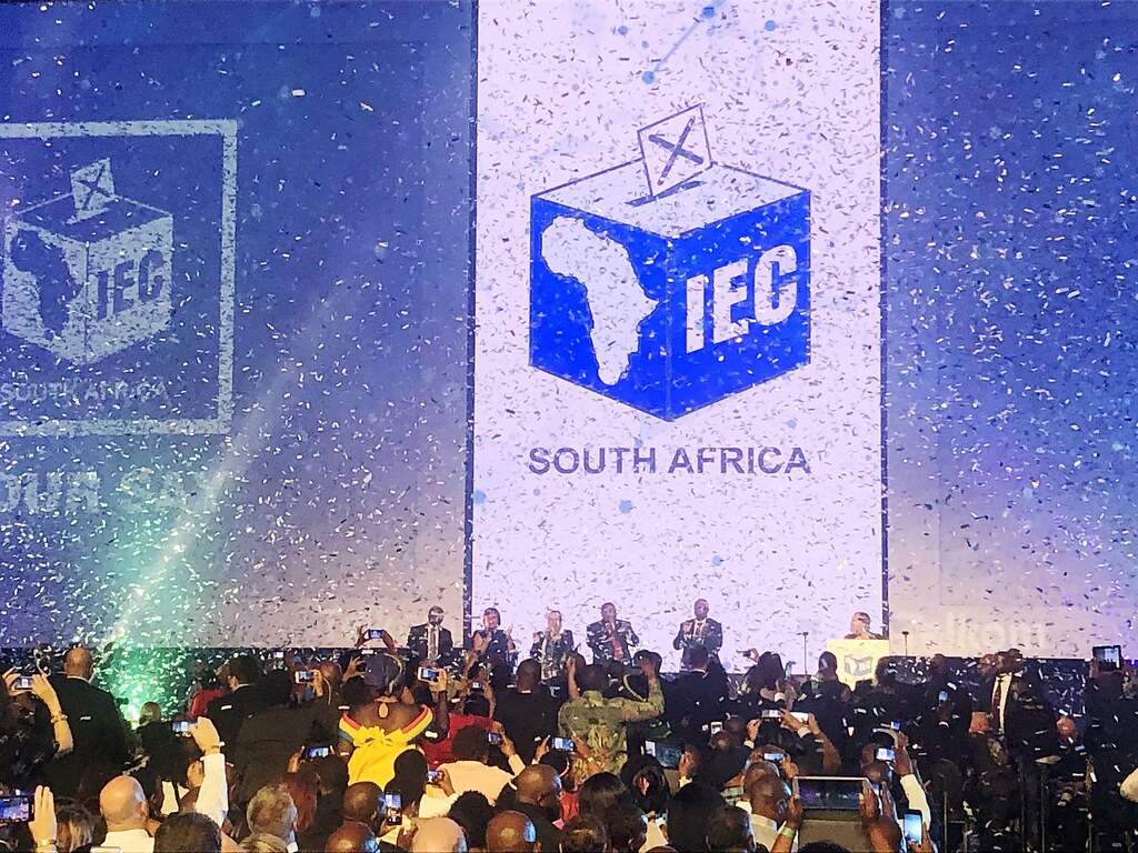 President Cyril Ramaphosa addressing the Independent Electoral C