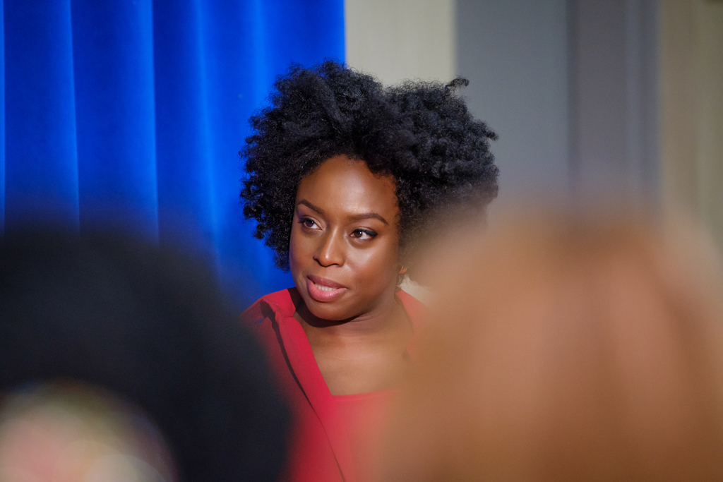 Bestselling author Chimamanda Ngozi Adichie at HCLS Miller Branch.