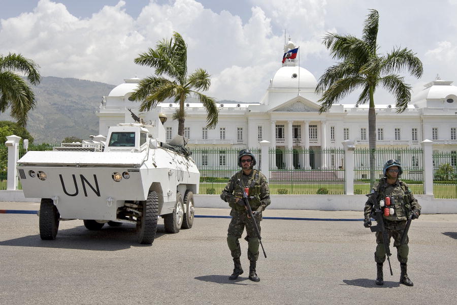 MINUSTAH Peacekeepers Patrol Streets