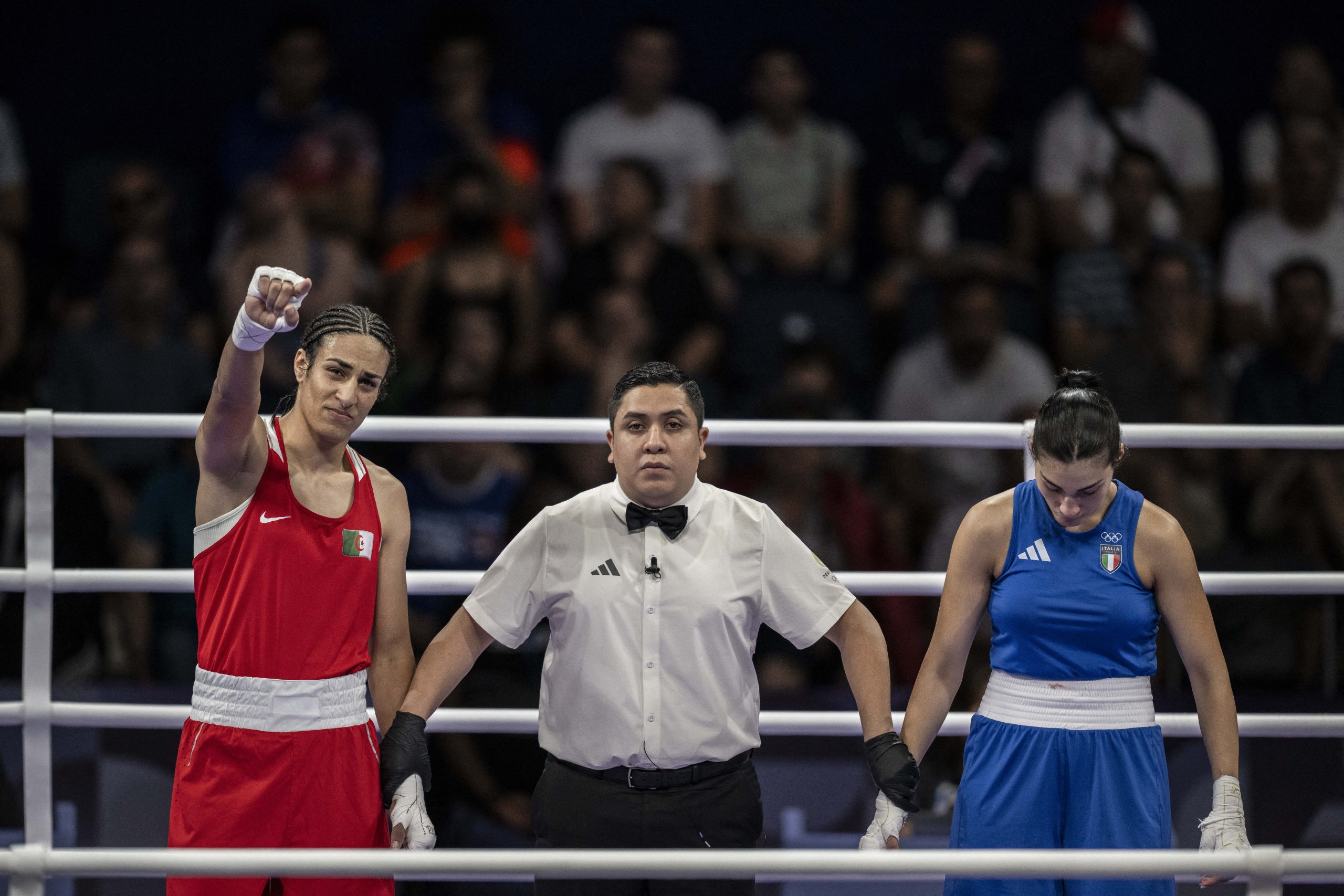 Paris 2024 - Controversal Biologically Male Boxer Imane Khelif in Women Category