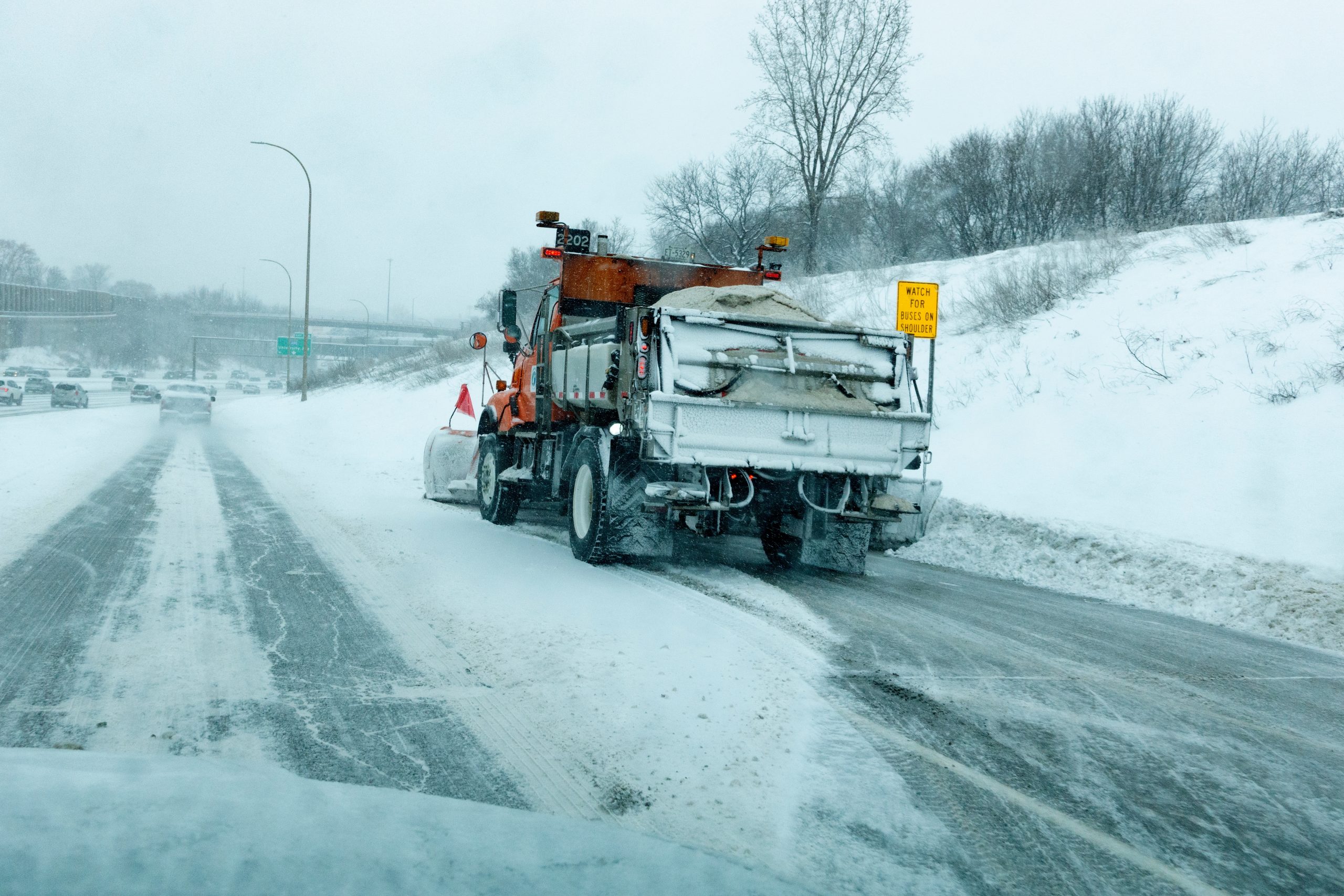 St,Paul,,Minnesota,Usa,-,February,7,,2019:,Snowplow,On