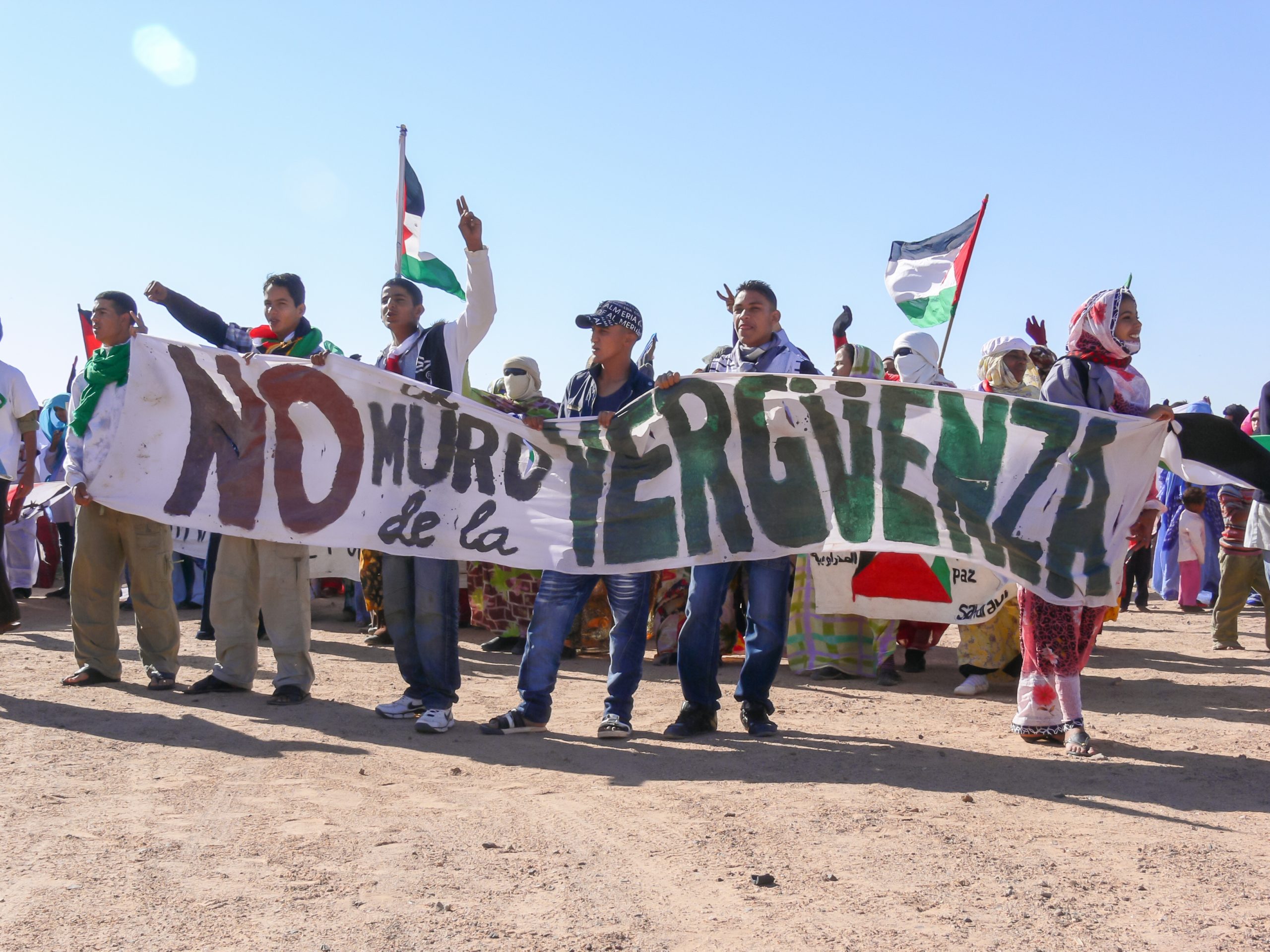 Moroccan,Western,Sahara,Wall,,Western,Sahara.,March,,22,,2008.,Demonstration