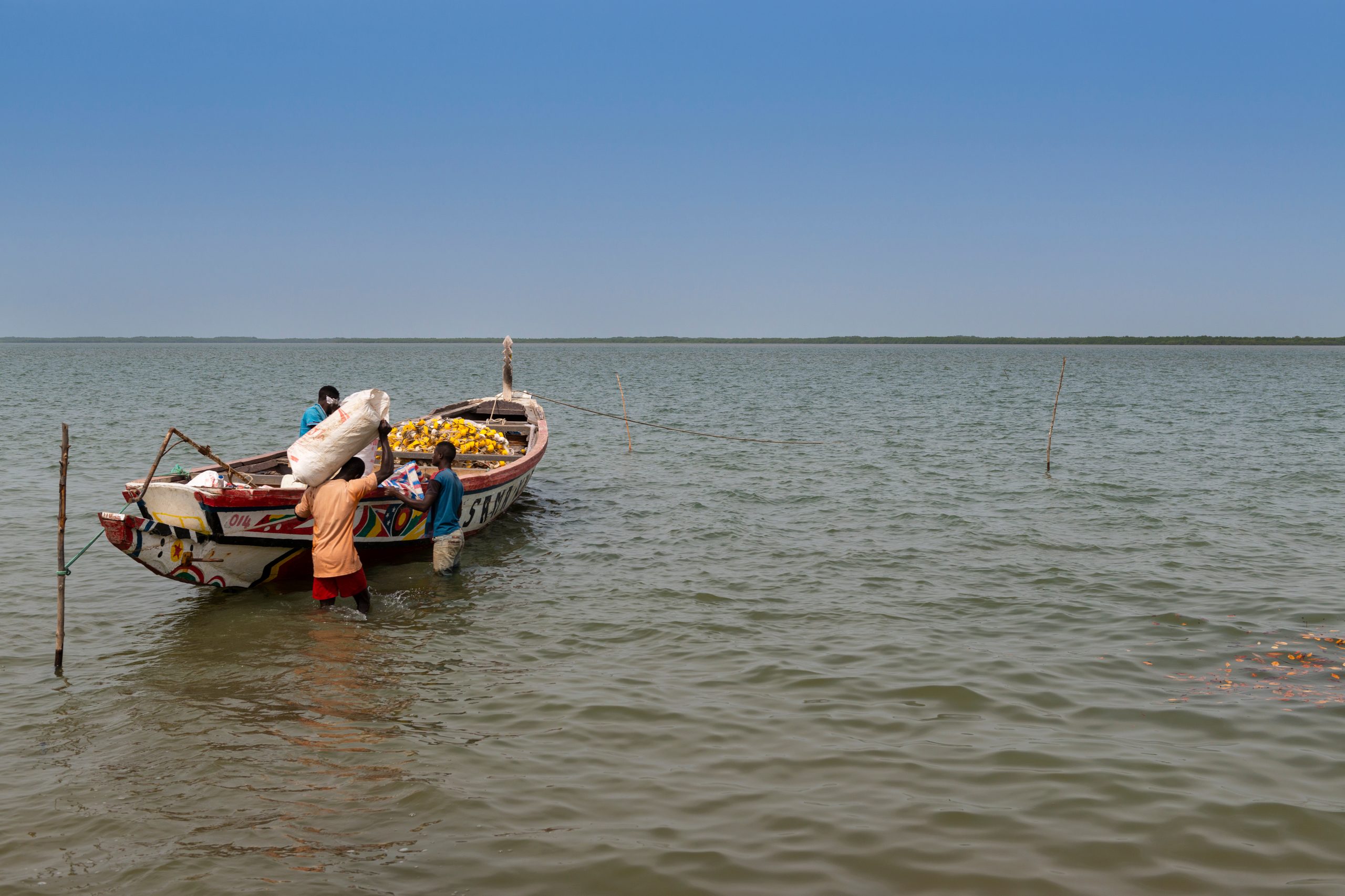 Cacheu,,Republic,Of,Guinea-bissau,-,February,1,,2018:,Fishermen,Preparing
